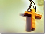 Cross on a necklace