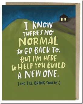 New Normal greeting card available at emilymcdowell.com